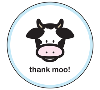 Thank Moo Sticker