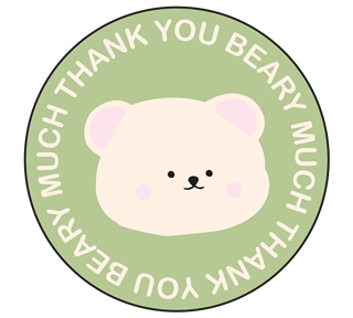 Thank you Beary Much Sticker