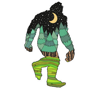 Big Foot Silhouette Sticker