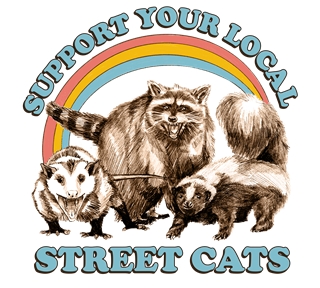 Support Your Local Street Cats Sticker
