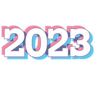 2023 Blue and Pink Sticker