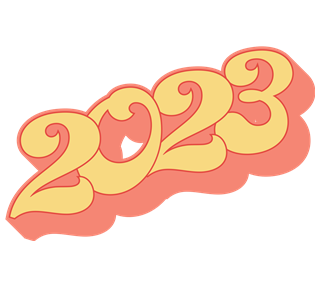 Orange Psychedelic 2023 Sticker