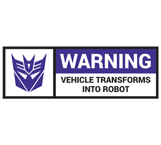 Decepticon Car Warning Sticker