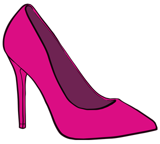 Pink Stiletto Sticker