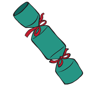Green Pull Cracker Sticker