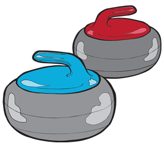 Curling Rocks Sticker