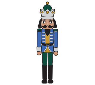 Blue Nutcracker Sticker