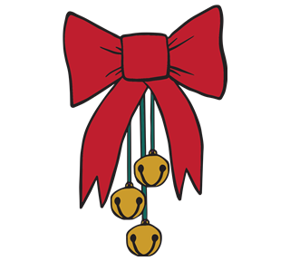 Bells and Bow Sticker