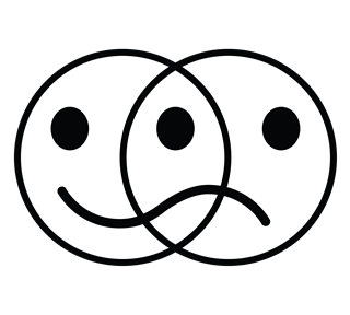 Happy Sad Sticker