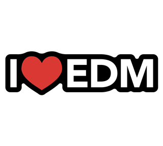 I Love EDM Sticker