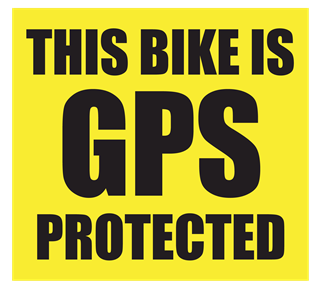 GPS This Bike Is Protected Sticker