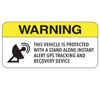GPS Vehicle Warning Sticker