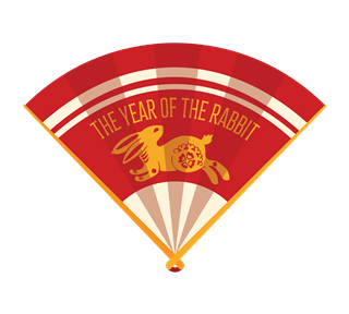 Year of the Rabbit Fan Sticker