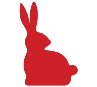 Rabbit Laying Sticker
