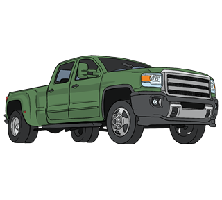 Big Green Truck Sticker