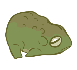 Clumsy Frog Sticker