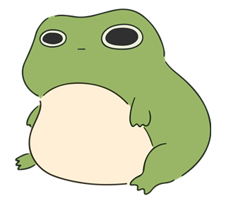 Deadpan Frog Sticker