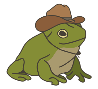 Cowboy Hat Frog Sticker