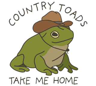 Country Toads Take Me Home Sticker