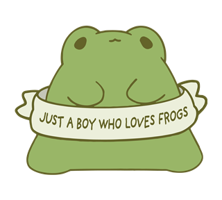 Just A Boy Who Loves Frogs Sticker