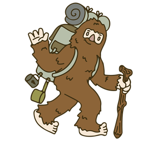 Hiking Big Foot Sticker