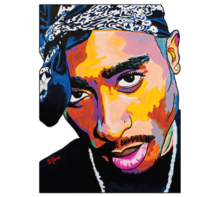 Melissa Falconer Tupac Shakur Sticker