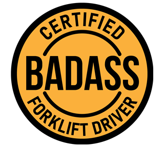 Badass Forklift Driver Sticker