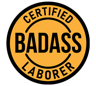 Badass Laborer Sticker