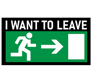 I Want To Leave Sticker