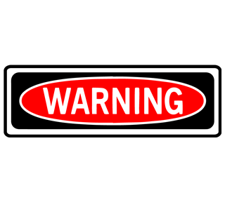 Warning Sign Sticker
