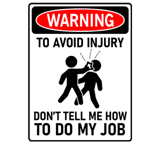 To Avoid Injury Sticker