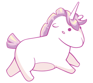 Purple Unicorn Sticker