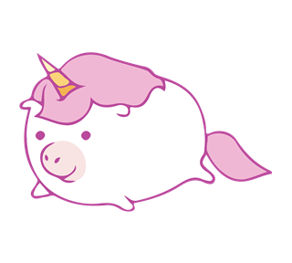 Chubby Unicorn Sticker