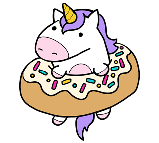 Donut Unicorn  Sticker