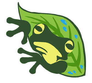 Rainy Leaf Frog Sticker
