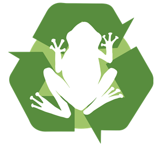 Recycle Arrows Frog Sticker