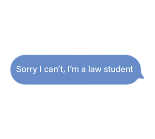 Sorry I Can't, I'm A Law Student Sticker