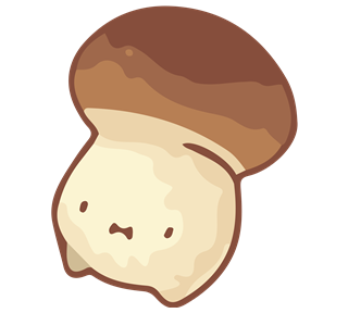 Kawaii King Bolete Sticker