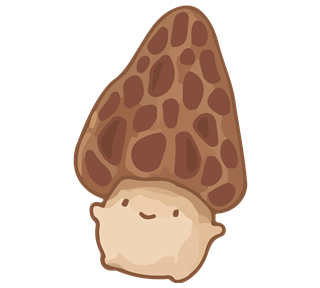 Kawaii Morel Sticker