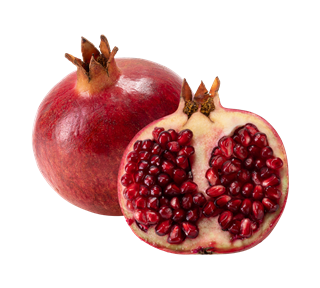 Pomegrante Whole and Halved Sticker
