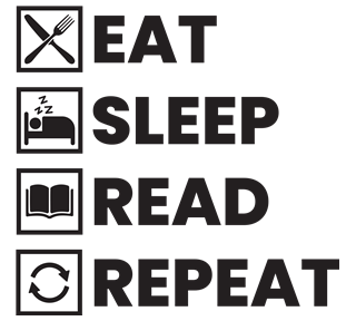 Eat Sleep Read Repeat Sticker