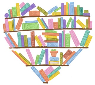 Heart Bookshelf Sticker