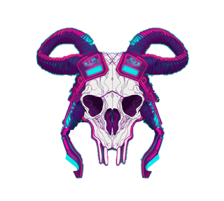 Skull Future Goat Sticker