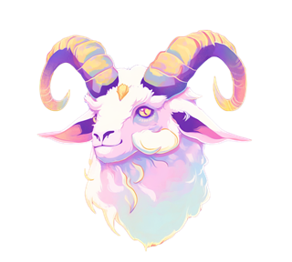 Pastel Goat Sticker