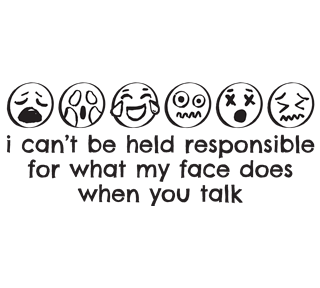 My Face When You Talk Sticker