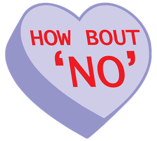 Candy Heart How About No Sticker