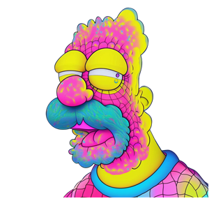 Bart Trippy Sticker