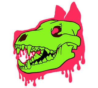 Trippy Drippy Dog Sticker