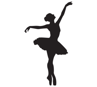Ballet Dancer Silhouette Sticker