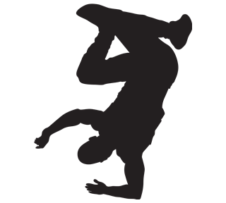 Break Dancer Silhouette 2 Sticker